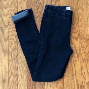 Hollister dark wash super skinny high rise jeans.